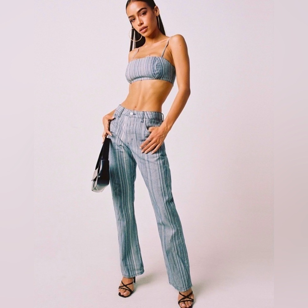 NWT TIGER MIST Chantelle Top Denim Stripe S